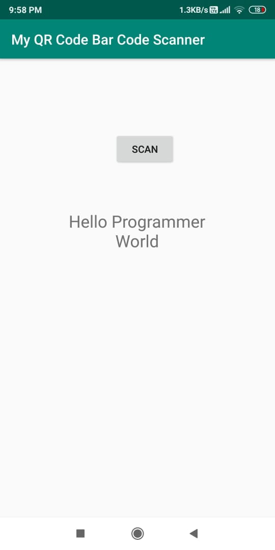 ProgrammerWorld Barcode Scanned