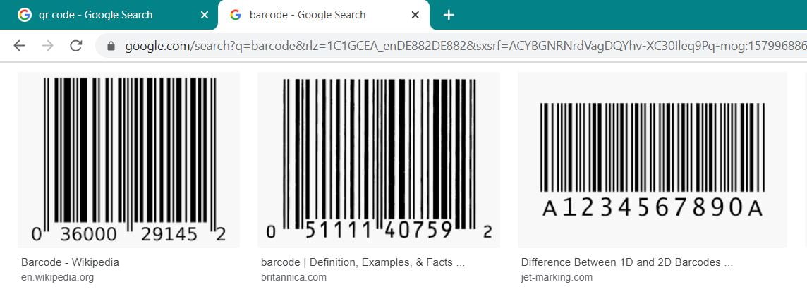 Sample Barcode from Google