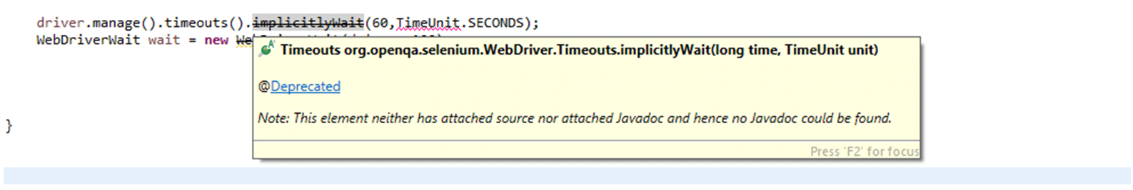 How to fix Webdriver wait or implicitly wait deprecated message error ...